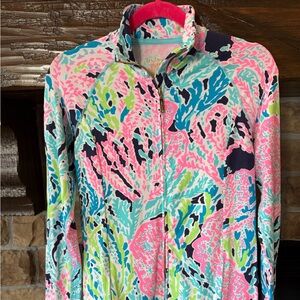 Lilly Pulitzer Luxletic Seaside Aqua Serena Jacket